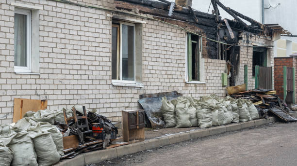 Professional Fire Damage Removal technician working in Columbus, WI